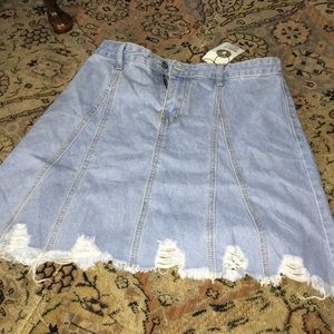 Fashion Nova jean skirt